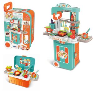 Set bucatarie intr-o valiza, cu sunete si lumini RS Toys 145673268 - Bucatarie pentru copii