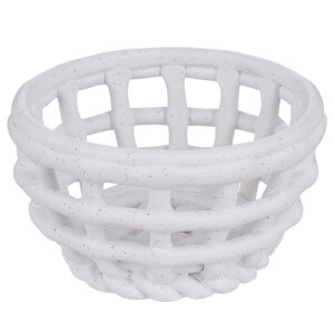 CRAFT mini kerámia kosár, fehér Ø12cm 121927776 - Tárolódoboz & kosár