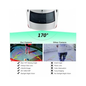HD 170 fokos széles látószögű hátsó kamera Starlight Night Vision-nal Mercedes C-Class W204-hez - Tolatókamera