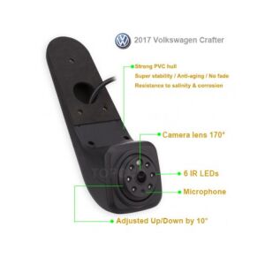 Volkswagen Crafter 2017 tolatókamera 170 fokos látószöggel, 6 infravörös LED-del éjjellátáshoz és 10 fokos felfelé/lefelé állíthatósággal - Tolatókamera
