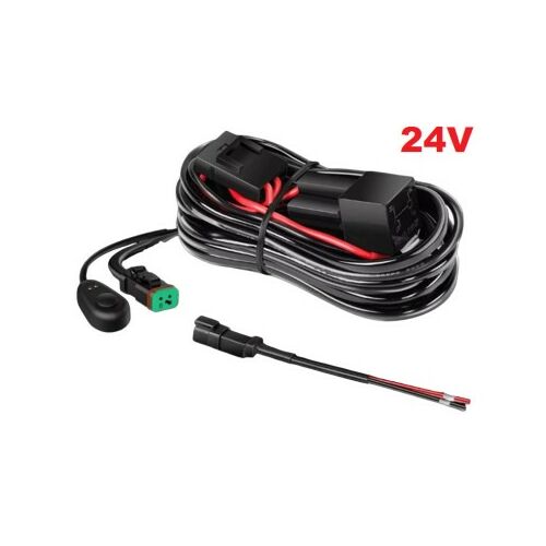 Káblový zväzok pre LED svetelný pás 24V s prepínačom a relé, 3m dlhý, do 288W
