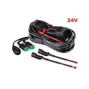 Cablaj pentru bara de lumini LED 24V cu comutator și releu pentru 2 lumini până la 288W - Lumini auto