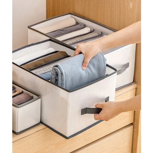 Szekrényruha rendszerező, fehér, szintetikus + polipropilén, 25x32,5x17 cm 121936735