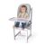 Toddler in Ingenuity Beanstalk 6in1 High Chair as toddler seat on dining chair