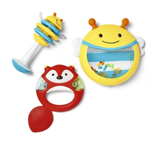 Set glazbenih instrumenata Skip Hop Explore & More: Zvečka pčela, Tamburin lisica, Bubanj pčela