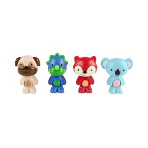 Skip Hop Zoo Friends Figure Set featuring a pug, dinosaur, fox, and koala - Character Figure