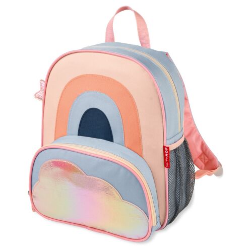 Skip Hop Spark Style Rainbow Toddler Backpack, 3/4 view