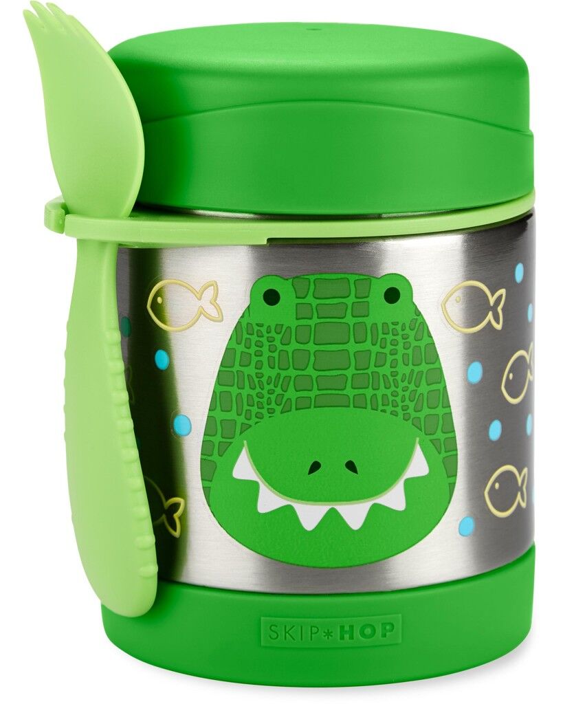 E-shop SKIP HOP Zoo Termoska na jedlo s lyžičkou/vidličkou Krokodíl 325 ml, 3r+