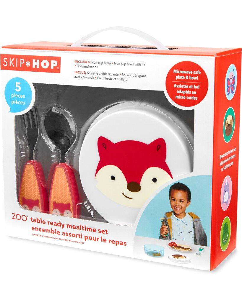 SKIP HOP Zoo Set étkezőszett 5 db-os Róka 12 hó+