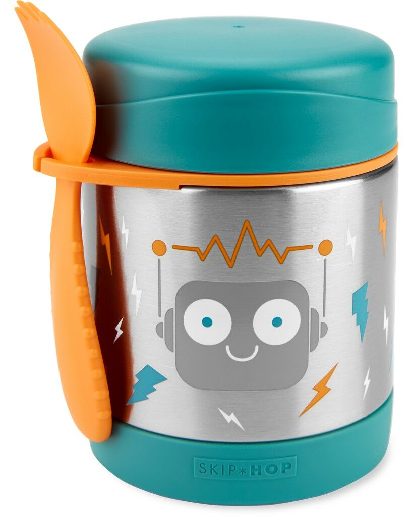 E-shop SKIP HOP Spark Style Termoska na jedlo s lyžičkou/vidličkou Robot...