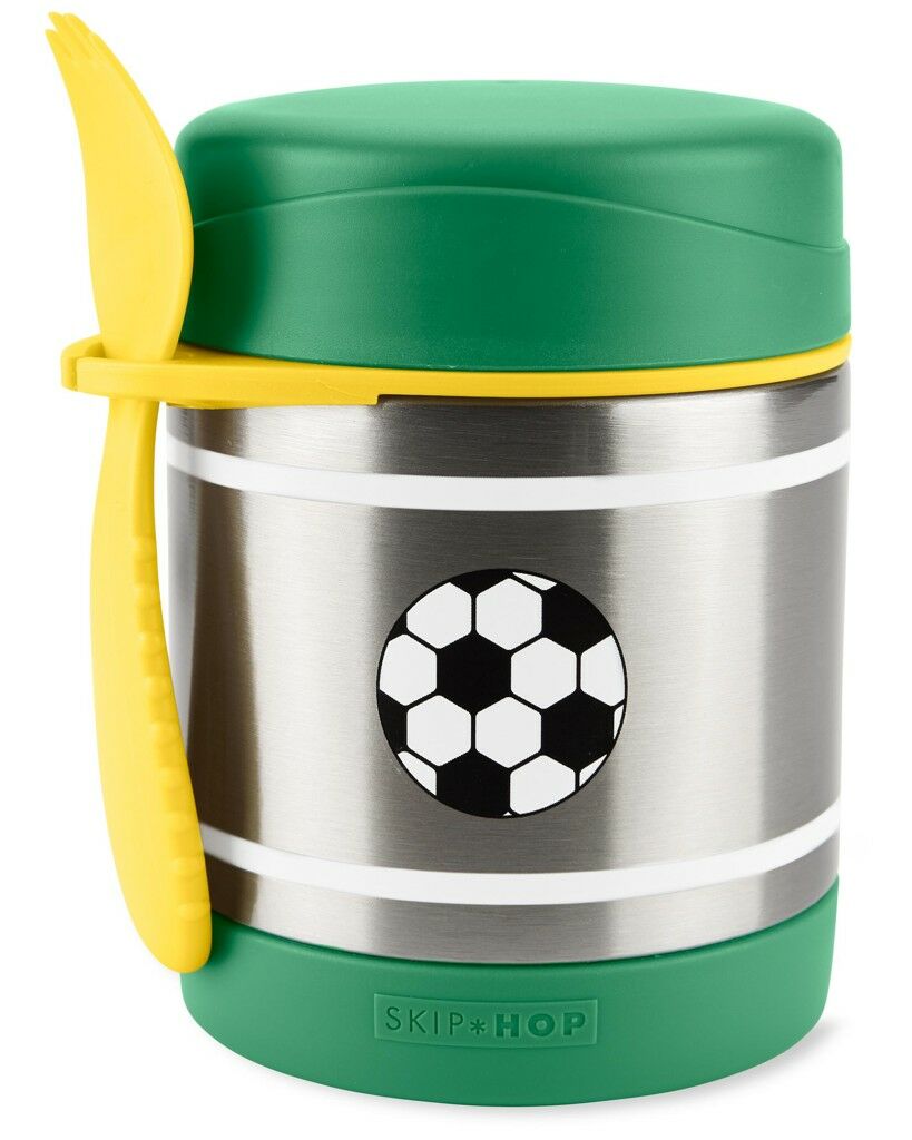 E-shop SKIP HOP Spark Style Termoska na jedlo s lyžičkou/vidličkou Futba...