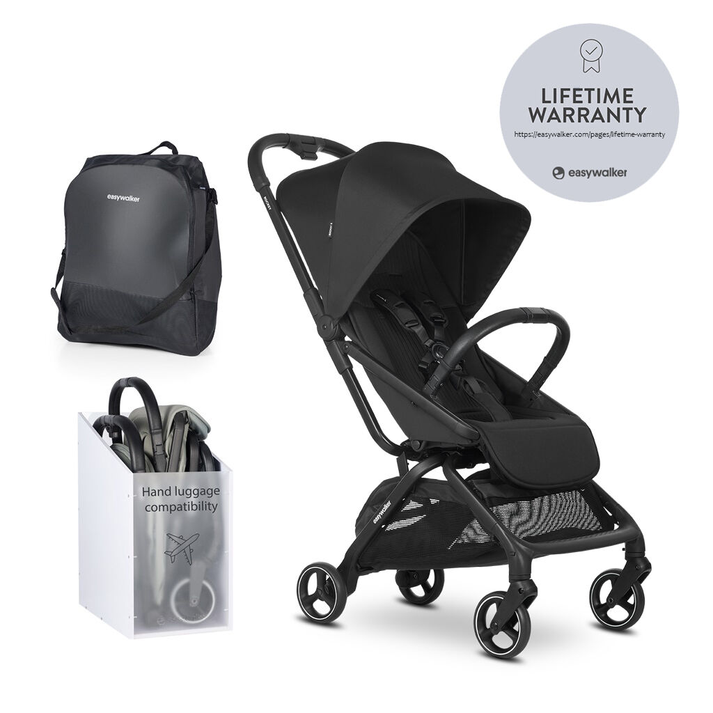 E-shop EASYWALKER Rockey S športový kočík Pure Black