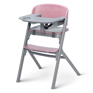 Kinderkraft LIVY Aster Pink High Chair, Premium 3-in-1 feeding chair - Indoor Baby Swing and High Chair
