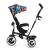 Kinderkraft Aston Happy Shapes tricycle with colorful canopy side view