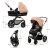 Kinderkraft Kočík kombinovaný Moov 2 3v1 Sand Beige - penové kolesá 121942126