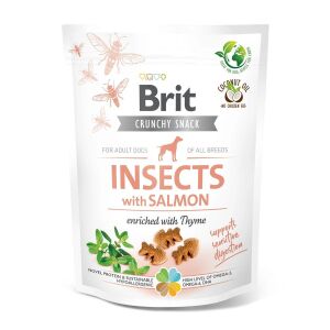 Brit Care Dog Crunchy Cracker. Insects with Salmon enriched with Thyme, 200 g