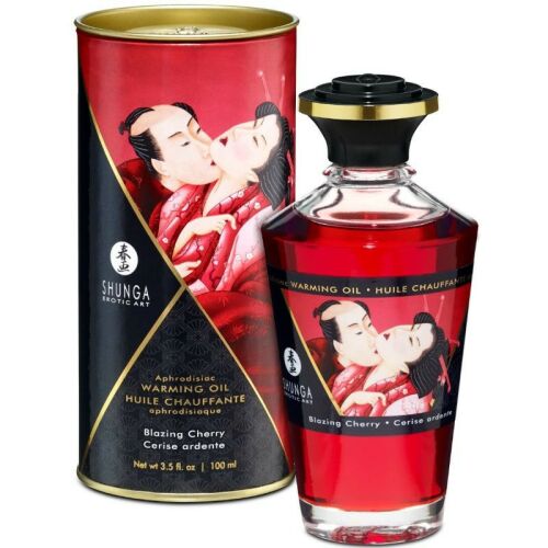 Shunga Aphrodisiac Warming Oil Blazing Cherry 100ml - rozgrzewający olejek masażowy 121954339