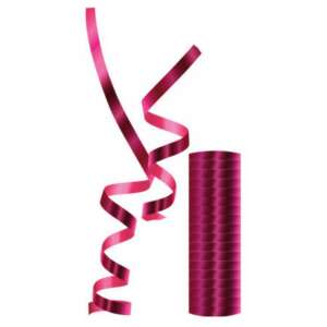 Serpentină metalizată fucsia, rolă - Confetti