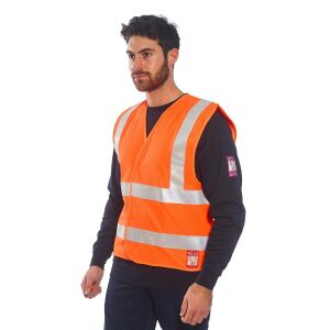 Lángálló, antisztatikus, láthatósági mellény FR71 Narancs XX/3X méret 121963482 - Láthatósági ruházat