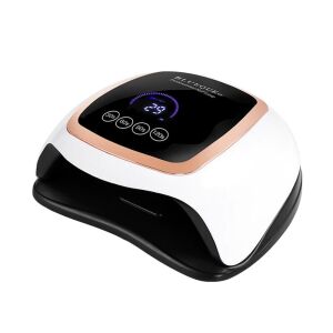 BLUEQUE V3 UV/LED Nagellampe, weiß und schwarz, schräge Ansicht - Nageldesign