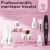 Set pudră de scufundare ROSALIND, prezentând toate articolele incluse în set, inclusiv cele 6 culori, stratul de bază, activatorul, stratul superior, curățătorul de pensule, pila, peria de praf, borcanele cu pudră de scufundare și suportul pentru pudră de scufundare