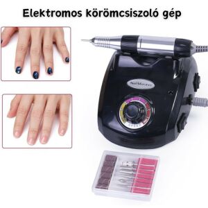 Elektryczna frezarka do paznokci Nail Master z pedałem nożnym, regulowaną prędkością i zestawem końcówek szlifierskich z przykładami zastosowania - Szlifierka do gwoździ