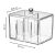 Przezroczysty akrylowy organizer kosmetyczny z pokrywką, wymiary: 14.5x10.5x10 cm