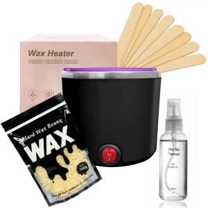 Wachs-Heizgerät-Set zur Haarentfernung, enthält Wachskörner, Spatel und After-Wax-Behandlungsöl - Haarentfernung & Rasur