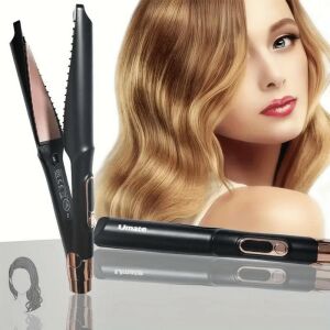 Umate Twist&Curl prostownica do włosów, czarna i złota, z designem grzebienia - Uroda i zdrowie