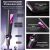 2 în 1 ondulator și întinzator de păr cu plăci acoperite cu ceramică, afișaj LCD, pornire cu un singur buton, cablu rotativ la 360 de grade, gri și violet