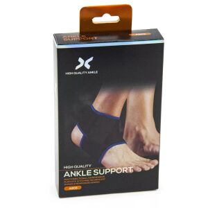 Hipoalergiczny stabilizator kostki z rzepem – czarno-niebieski 121966183 - Pomoc rehabilitacyjna