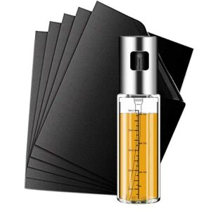 5 foi de copt pentru grătar antiaderente și pulverizator de ulei din sticlă - Ustensile de bucătărie