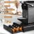 Schwarzer Nespresso-Kapselhalter-Schublade, fasst 40 Kapseln, mit einer Kaffeemaschine