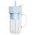 Tragbarer Mixer und Trinkbecher, blaue Farbe, mit Strohhalm