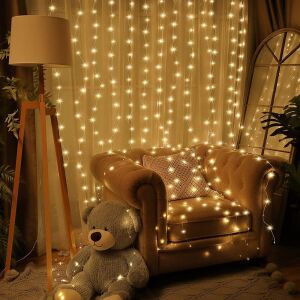  Светлинен низ от LED завеси за вътрешно и външно осветление - 400 LED - 2х2 м 121967264