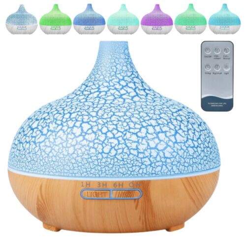 Dyfuzor zapachowy ultradźwiękowy z wzorem spękanego i jasnego drewna