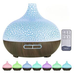 Ultraschall-Aroma-Diffusor mit rissigem und dunklem Holzmuster, 7 Seiten zur Auswahl, Fernbedienung 121967965 - Diffusor