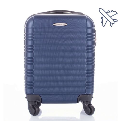 LEONARDO DA VINCI Kabinski kofer, veličina XS, ravne pruge - Tamnoplava 121968421