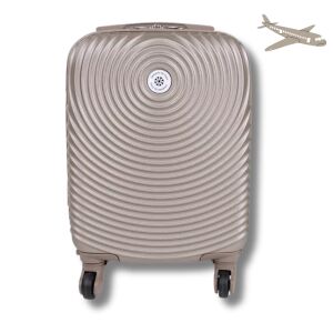 Valiză de cabină LEONARDO DA VINCI aurie, cu 4 roți, dimensiune XS - Valize și genți