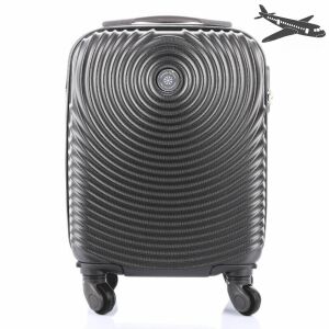 Valiză de cabină LEONARDO DA VINCI, mărime XS, culoare grafit, cu roți detașabile - Valize