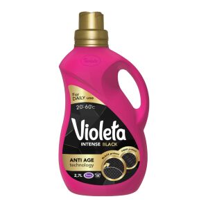 VIOLETA Intense Black folyékony mosószer fekete ruhákhoz, 2.7 Liter, 45 mosás - Violeta