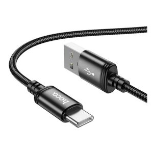 HOCO X89 adatkábel USB - Type-C, cipőfűző, FEKETE 121972301 - Hoco
