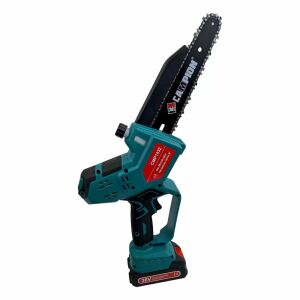 8" minifűrész 36V-os akkumulátorral, automatikus kenéssel és tokkal, kék-fekete színben