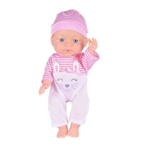 Játékbaba cumisüveggel, cumival, ruhával és cumival, 18+ hónapos, 27 cm hosszú, rózsaszínű