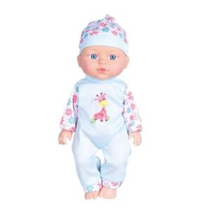 Baba interaktív játék babababa, asztali kiegészítőkkel, 18+ hónapos gyermekeknek, 28 cm hosszú, világoskék színű