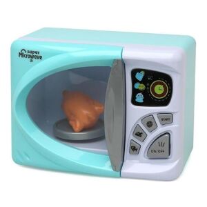 Hračka Happy Family Super Microwave, modrá a biela, od 3 rokov, so svetlami a zvukmi, hračka na hranie v kuchyni - Welora
