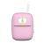 KipHome Mini Hordozható Fotónyomtató, Rózsaszín Macska Design, USB Tölthető, Bluetooth, Fekete-Fehér Nyomtatás