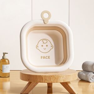 Összecsukható fürdőkád gyerekeknek, KipHome, Babakád, Szögletes modell lányoknak, Barna, 30x30x3,5 cm, 3,5 L