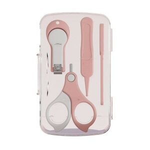 4 az 1-ben baba körömápoló készlet, KipHome, átlátszó tárolódoboz, 0-6 év, 13,6x8x2 cm, rózsaszín 121982234 - Babaápolási szett