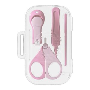 4 az 1-ben baba körömápoló készlet, KipHome, texturált tárolódoboz, 0-6 év, 13,6x8x2 cm, rózsaszín 121982243 - Babaápolási szett